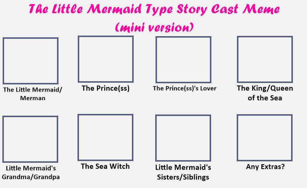 The Little Mermaid Cast Meme - Mini Version by donamorteboo on DeviantArt