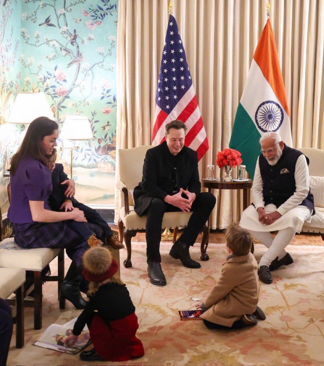 RT by @elonmusk: This is true. Every time I visited Elon, his kids were with him. They spend time together, just being a family. It is not only at home. He also brings his kids with him to work sometimes so he can spend more time with them. Even during his meeting with Prime Minister Modi, his…  pic.