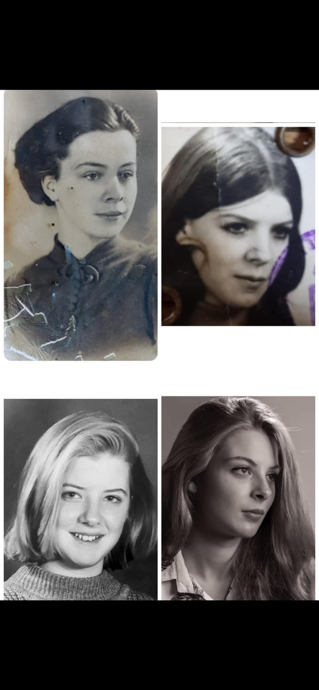 Family ‘tree’ from great grandma to me. Ca. 1900’s