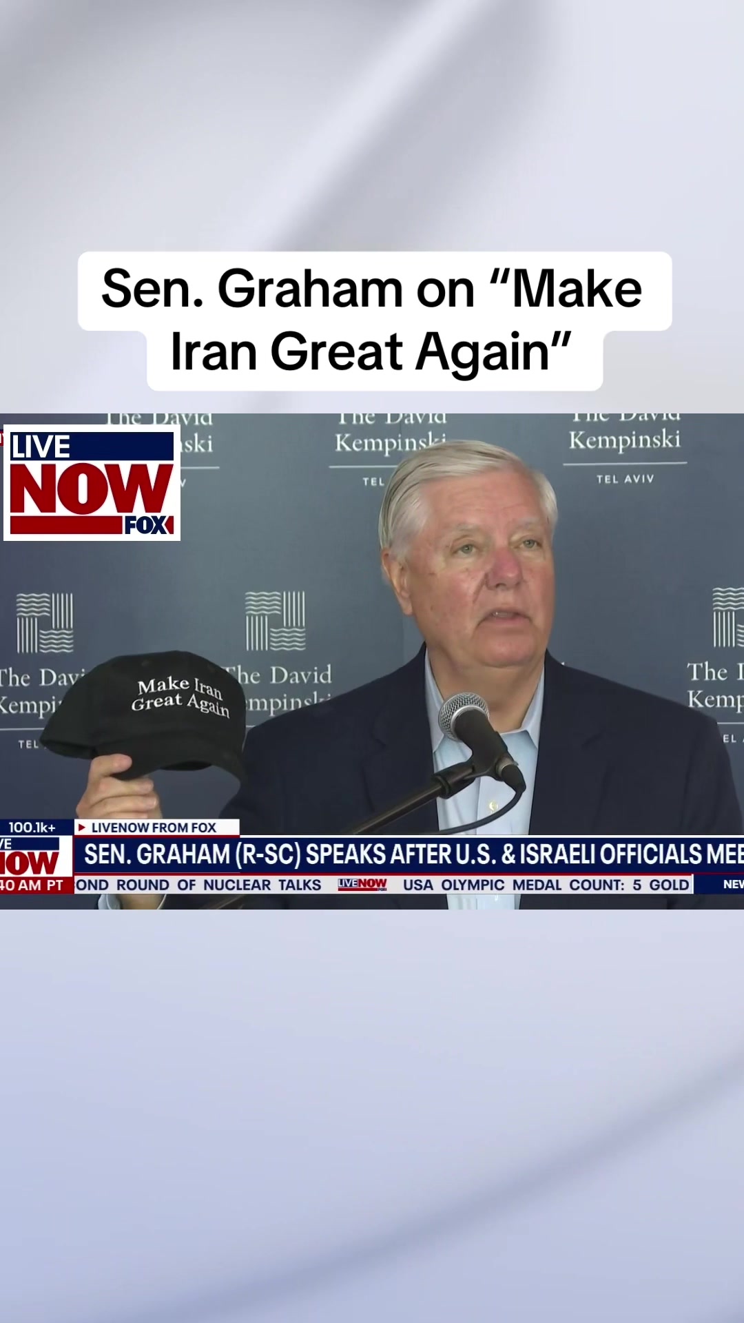 Senator Graham (R-SC) speaks about Iran’s regime.