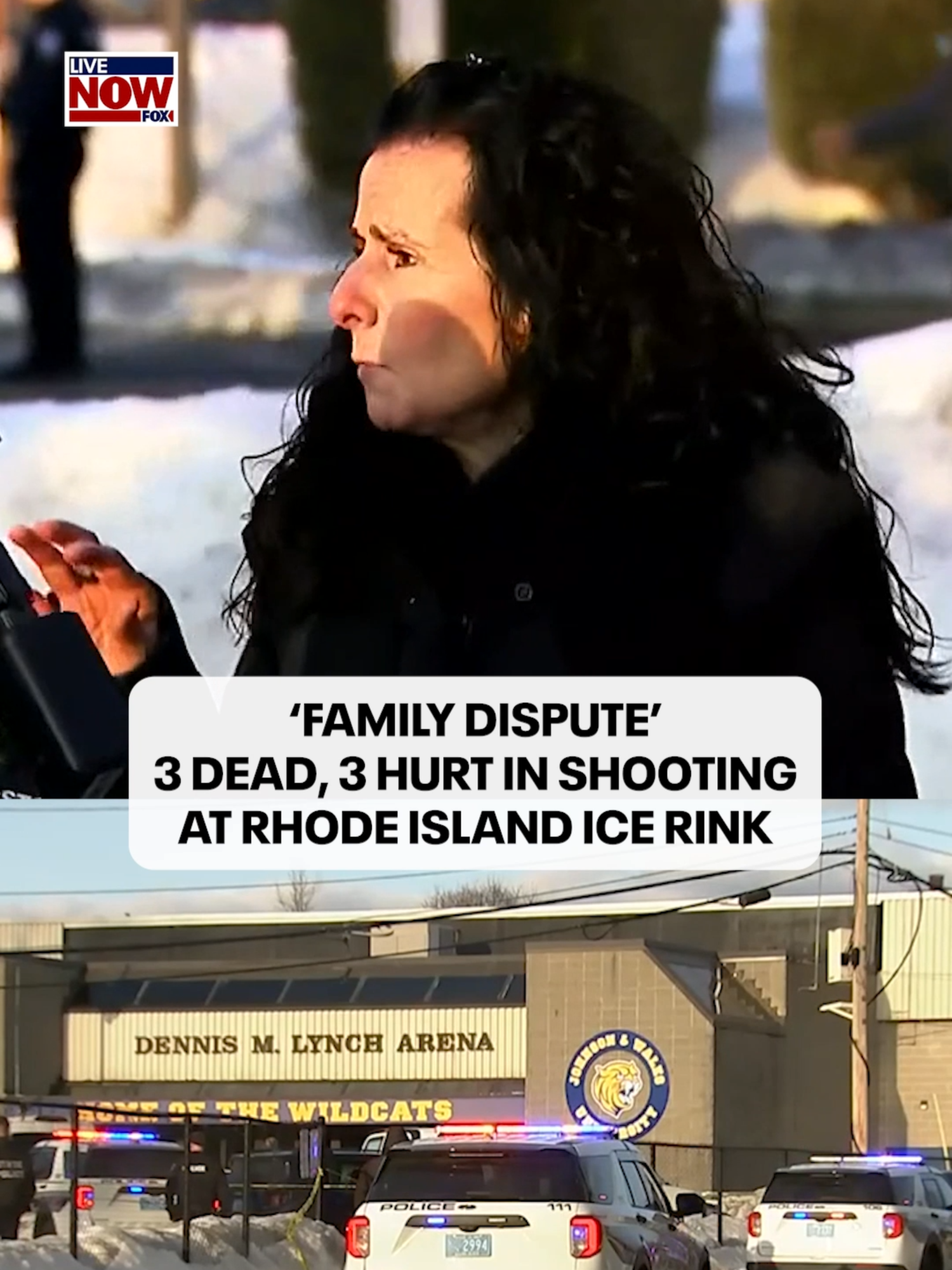Three people are dead after a shooting during a high school hockey game Monday afternoon in Rhode Island. It happened at the Lynch Arena in Pawtucket. The local police chief said the shooting was targeted and appeared to be part of a family dispute, but did not elaborate.
