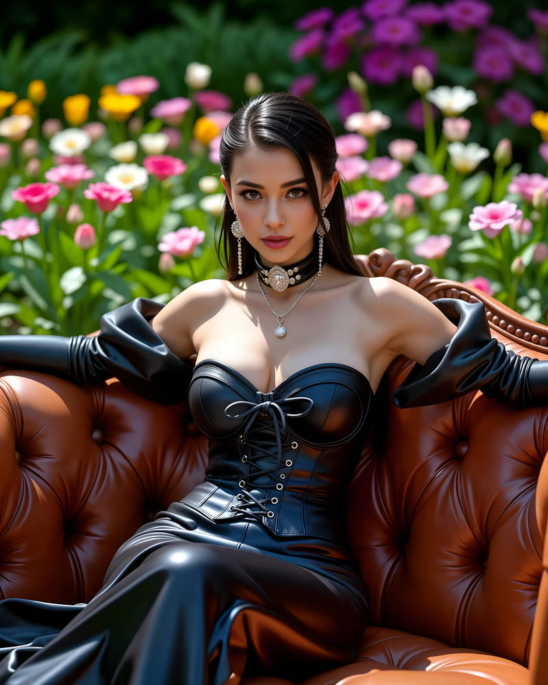 Elegant Lady Relaxing on her Private Garden by AdenofreakTP on DeviantArt