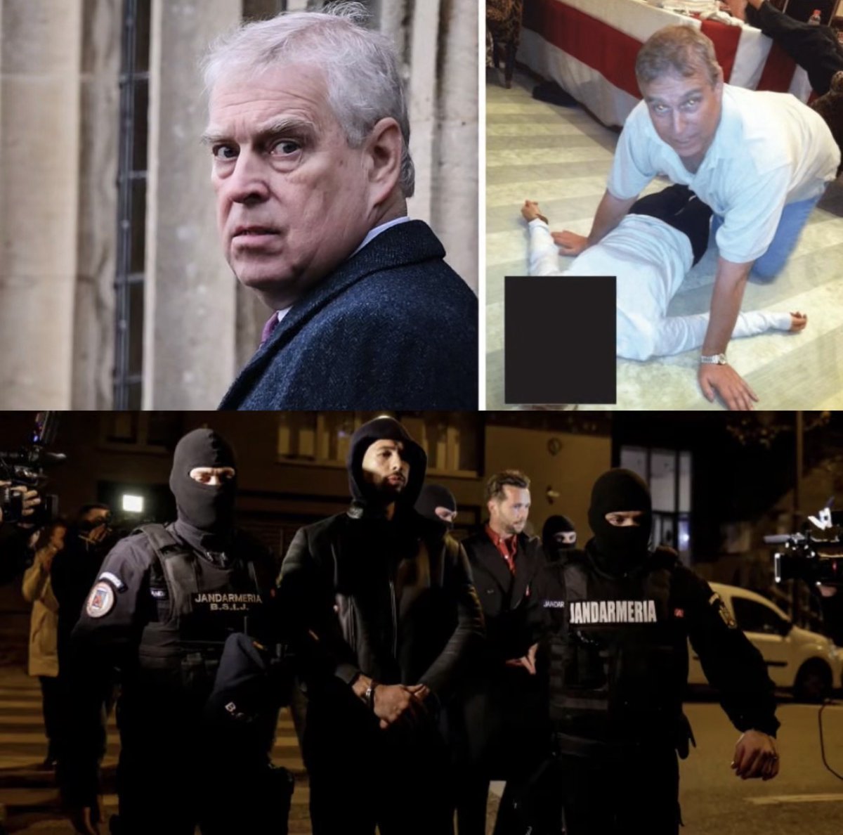 RT by @Cobratate: Human trafficking Punishment for Andrew &amp; Tristan Tate vs. Prince Andrew. Tate Brothers with ZERO evidence against them: -4 months in jail and 2 years of house arrest -4 years of lawfare and endless media slander -multiple house raids -bank accounts frozen -millions in crypto,… pic.