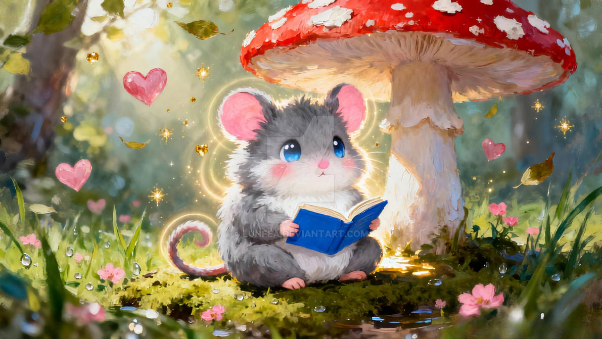 Mushroom Library Hamster by Lunfea on DeviantArt