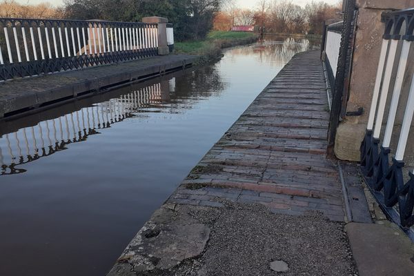 Nantwich Canal Aqueduct and Embankment in Nantwich, England