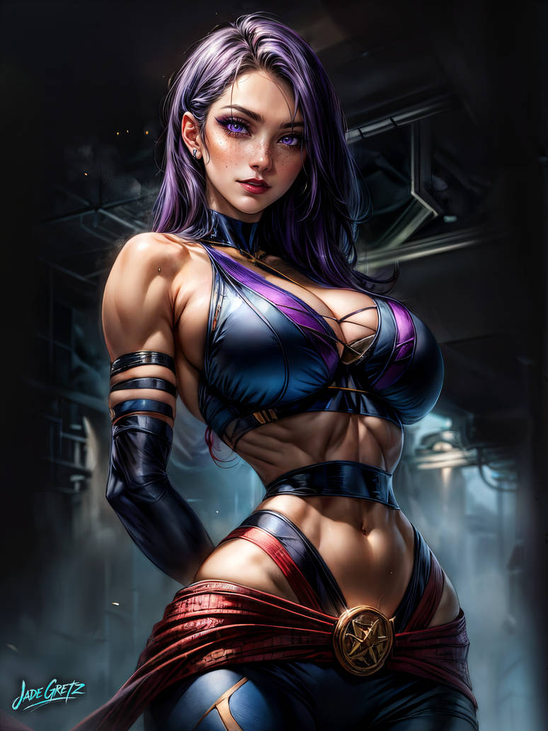 Psylocke: Violet Mirage by JadeGretzAI on DeviantArt