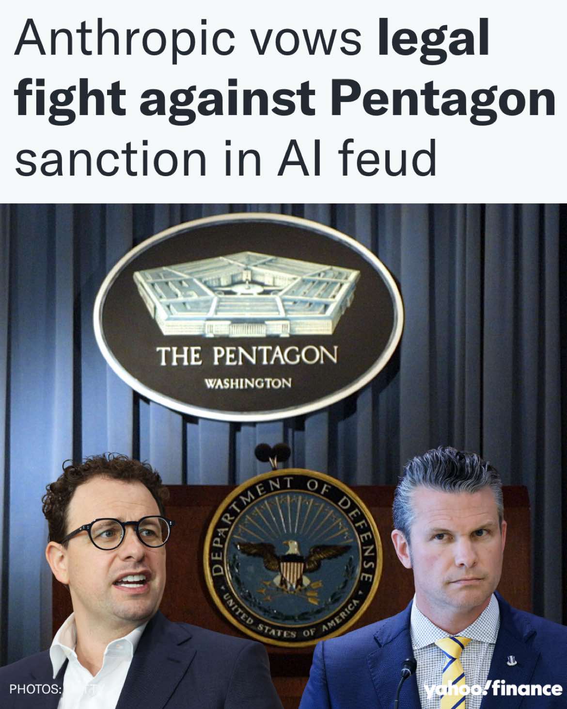 Defense officials notified Anthropic on Wednesday the company had been declared a threat to the US supply chain, CEO Dario Amodei said.