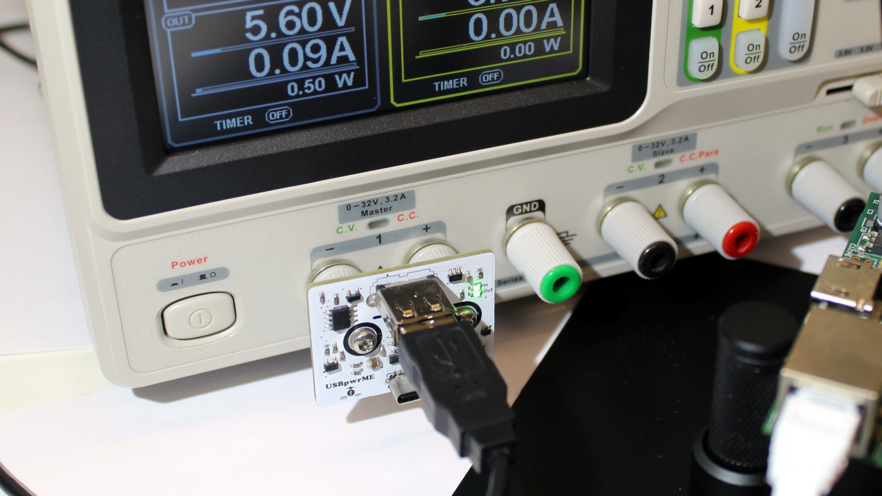 Powering USB Devices with a Bench Supply Adapter Board
