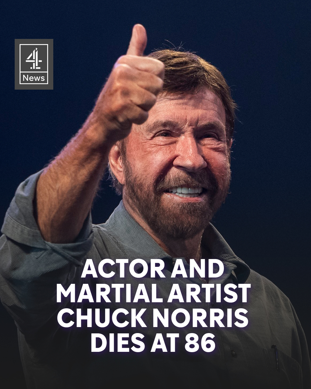 Actor and martial artist Chuck Norris has died aged 86. “To the world, he was a martial artist, actor, and a symbol of strength. To us, he was a devoted husband, a loving father and grandfather” they wrote in a statement on Instagram. Norris was best known for his roles in TV series such as Walker, Texas Ranger and films including The Way Of The Dragon. He was also the subject of a meme format known as 'Chuck Norris facts'. #ChuckNorris #WalkerTexasRanger #MartialArts #Hollywood #C4News