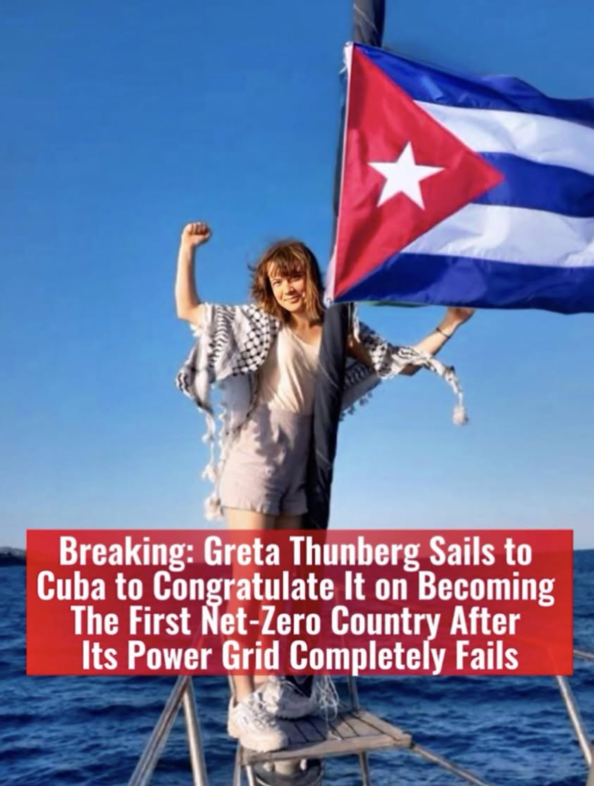 By Hugh Janus, TDS News HAVANA — Greta Thunberg sailed into Havana harbor Wednesday to personally congratulate Cuba on a...