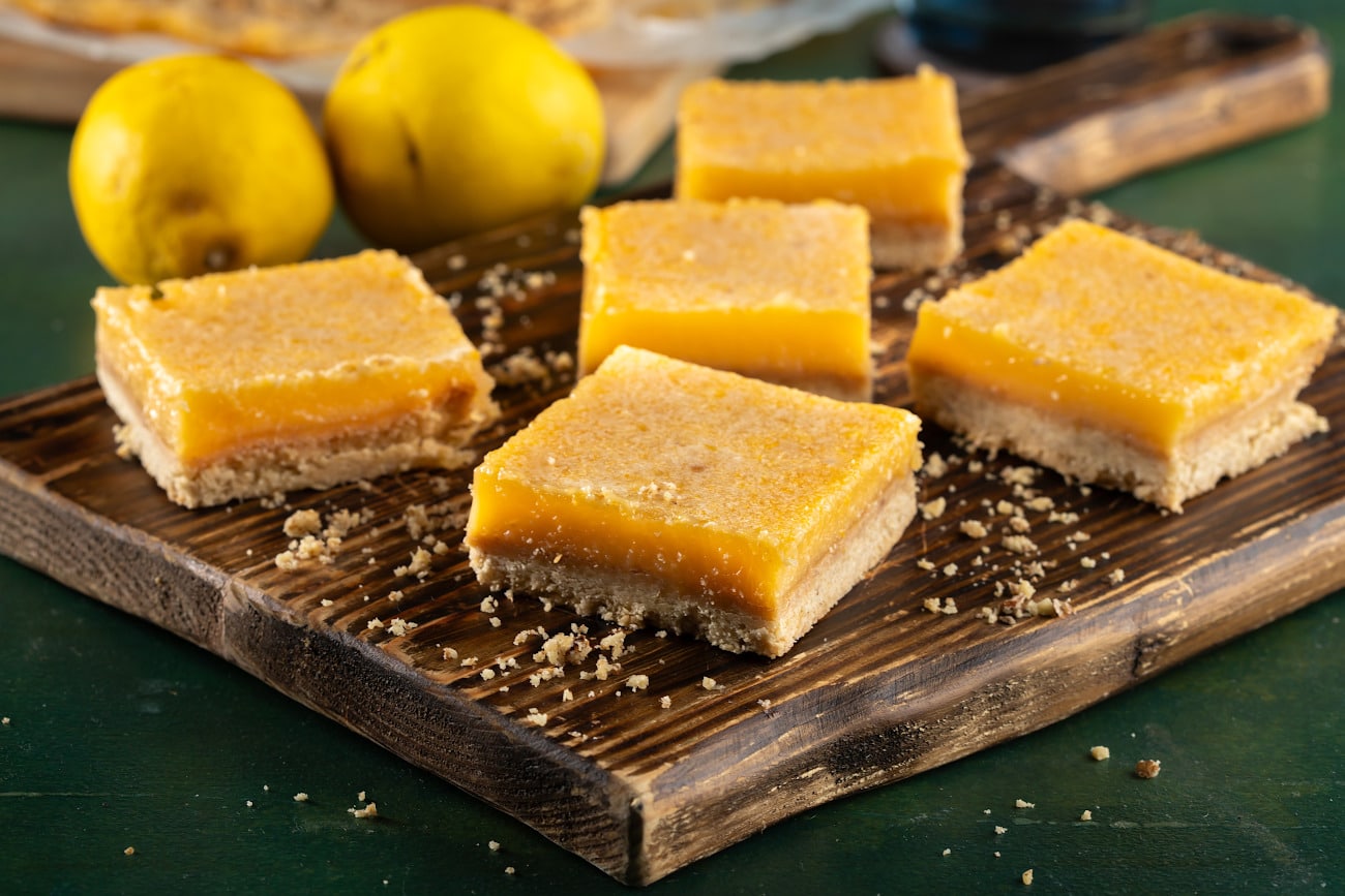 Lemon Bars with a Buttery Walnut Crust