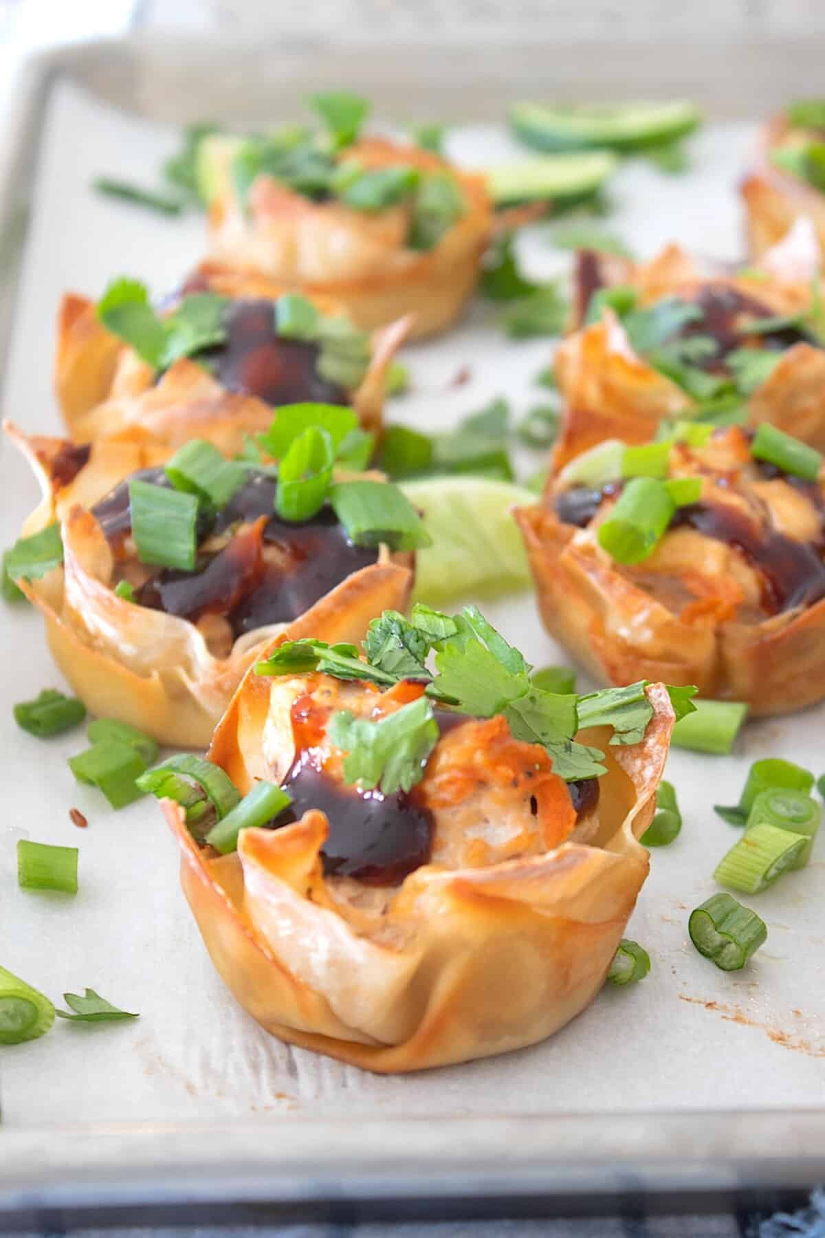 Banh Mi Bites (Easy Chicken Wonton Appetizers)