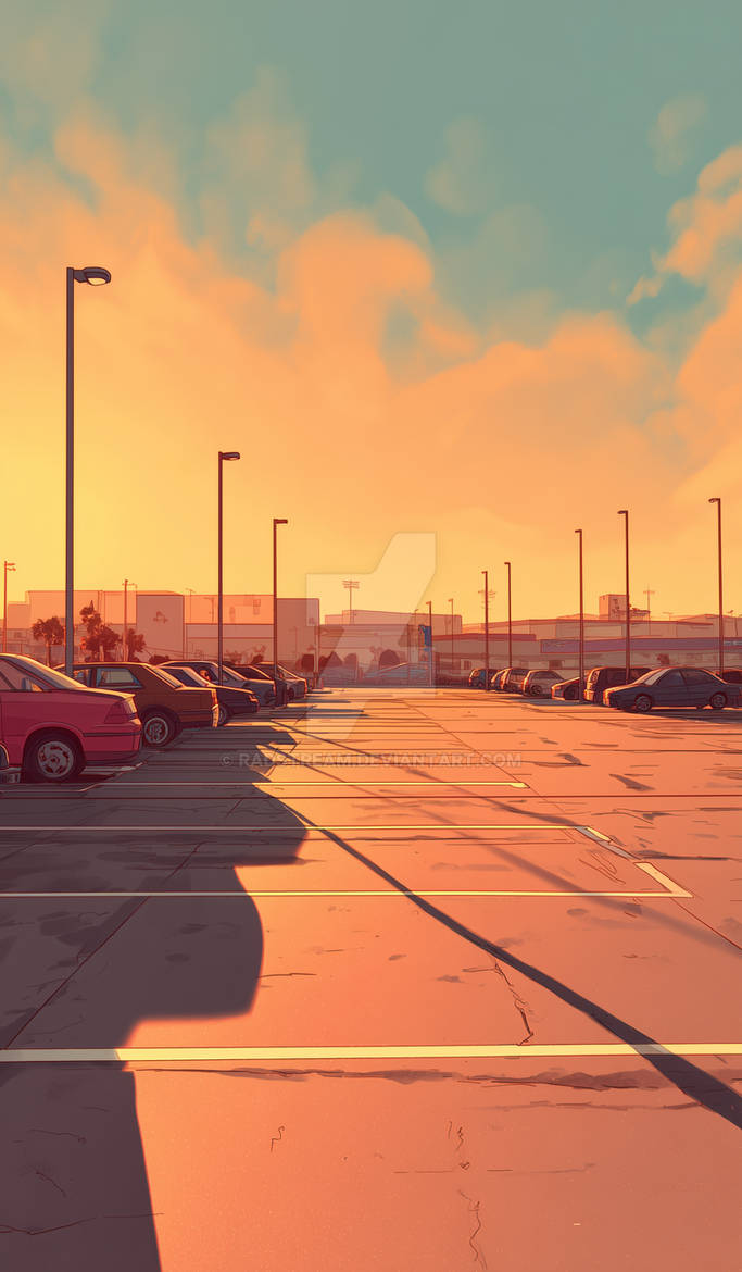 Empty Parking Lot at Sunset by radstream on DeviantArt