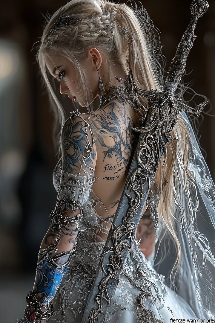 ~ 📸 By Tenshin ~ 🖤⚔️🤍 #magical #aiartwork #digitalart #swordfighter #fantasyart  Tap for full picture 👇