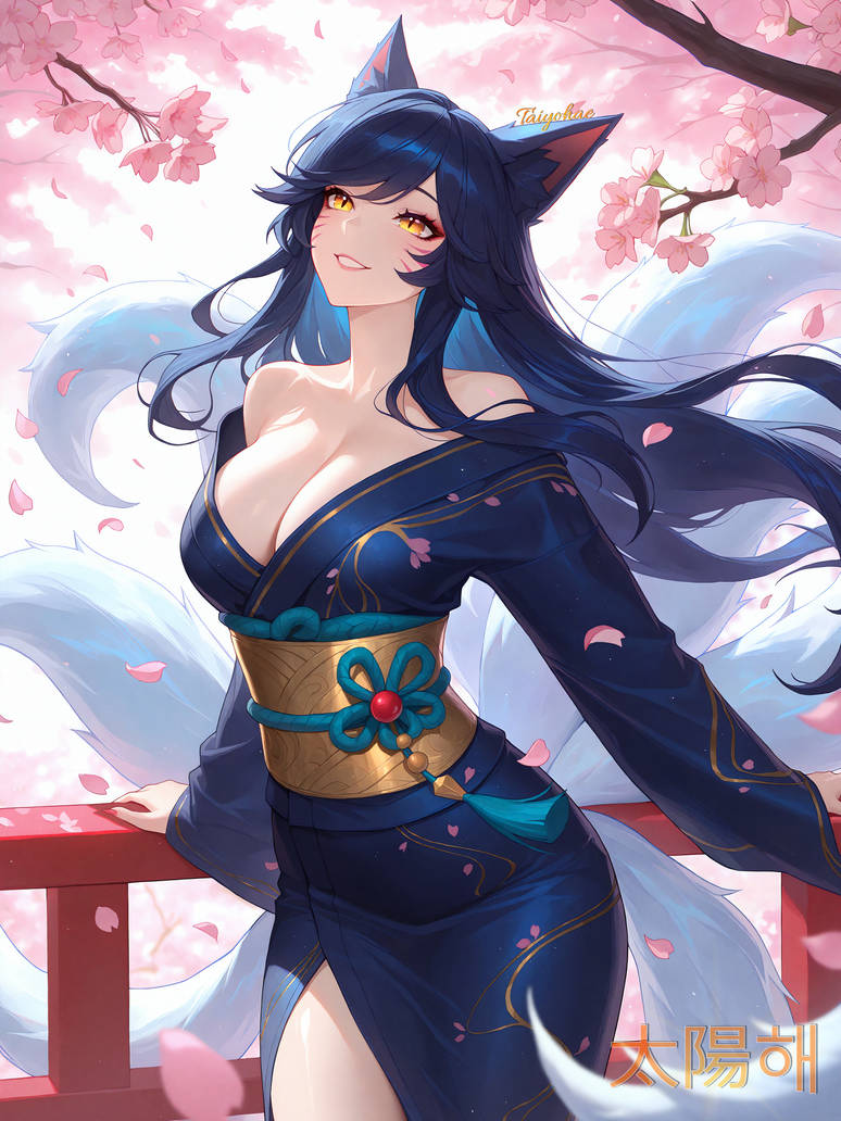 Cherry Blossom Season With Ahri