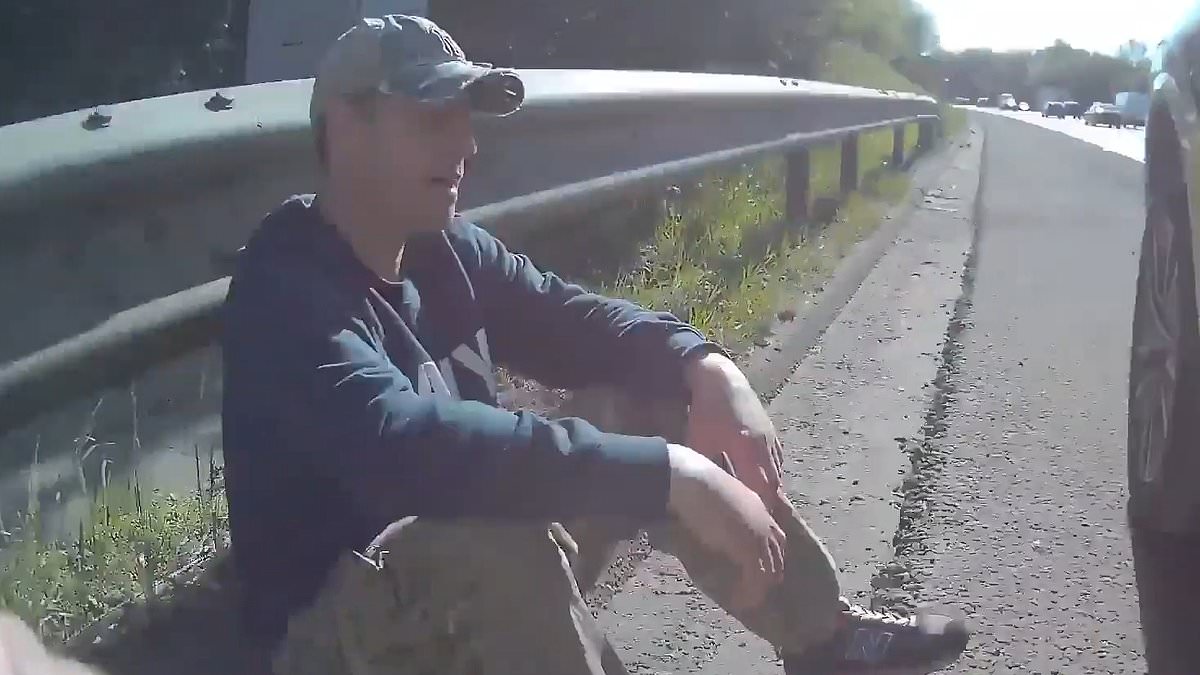 Moment murderer who smothered his ex with blue tape slumps beside a motorway and confesses to traffic officer: 'I've killed my girlfriend'