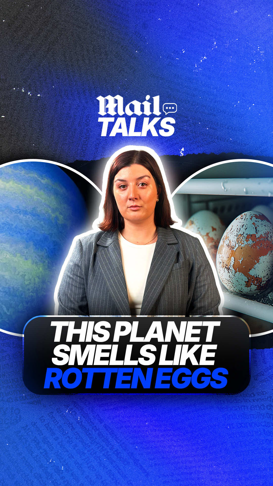 Scientists have discovered a new planet 1.6 times bigger than Earth - and it smells exactly like rotten eggs.  🗣️ @Ellie Beetham  #science #planets #mailtalks