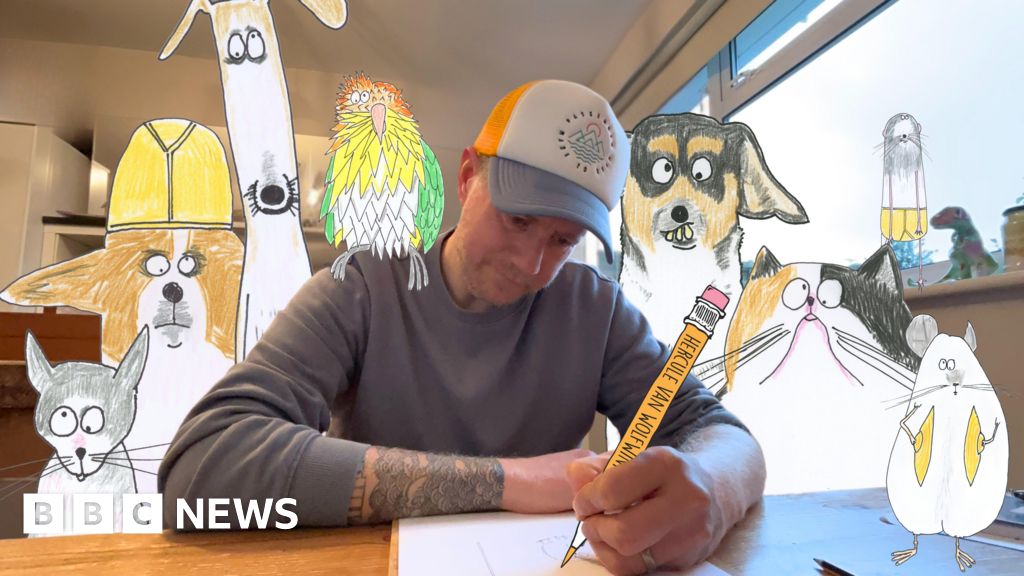 'Rubbish' animal artist raises £500k for charity