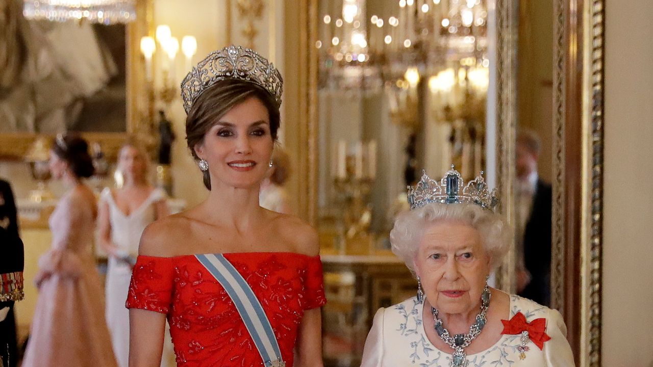 Discover the gilded histories of the Burmese Ruby Tiara, Queen Mary Fringe Tiara and Brazilian Aquamarine Tiara as they go on show in landmark exhibition celebrating Queen Elizabeth II