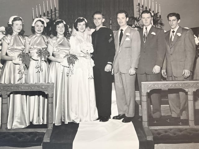 My grandparents’ wedding party (late 1940s).
