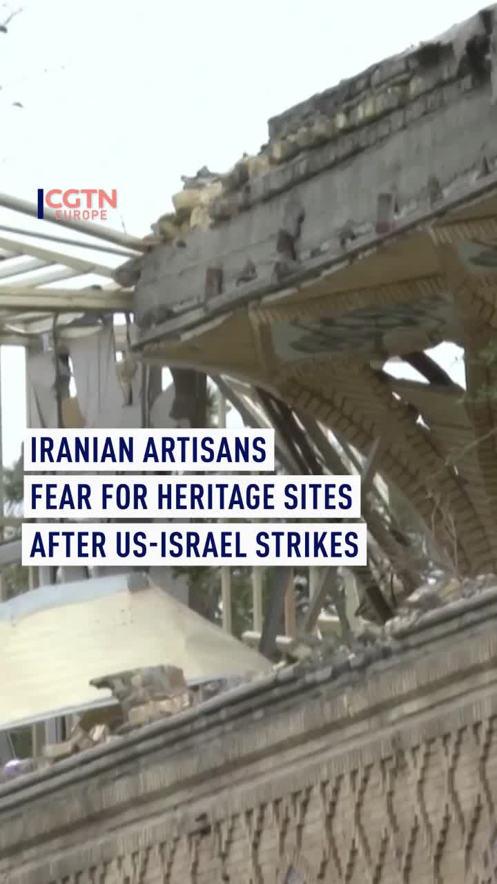 Artisans in Isfahan say nearby strikes have left them fearing for the future of the city’s historic landmarks. The blasts impacted nearby Safavid-era sites, with shockwaves damaging intricate architecture and interiors . For many locals, even minor cracks in monuments that have stood for hundreds of years are deeply distressing. UNESCO has raised concerns over the growing risk to cultural heritage across Iran, warning that continued conflict could cause lasting damage to sites of global significance. #Iran #Art
