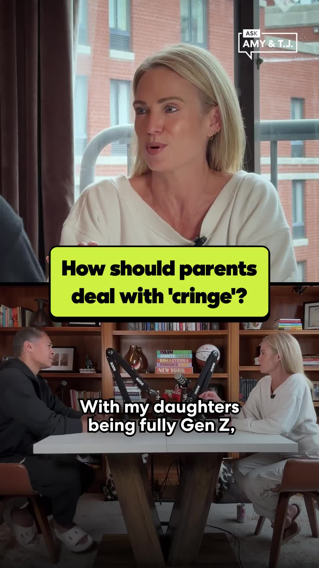 Are parents the final boss of cringe? 👾😬 More than 50% of Gen Z-ers say cringe anxiety has prevented them from opening up emotionally, so we asked Amy Robach and T.J. Holmes how they handle the C-word with their own kids. Watch to find out why they say self-censorship isn't the answer, and head to the link in our bio for our full series on Gen Z's relationship with cringe.