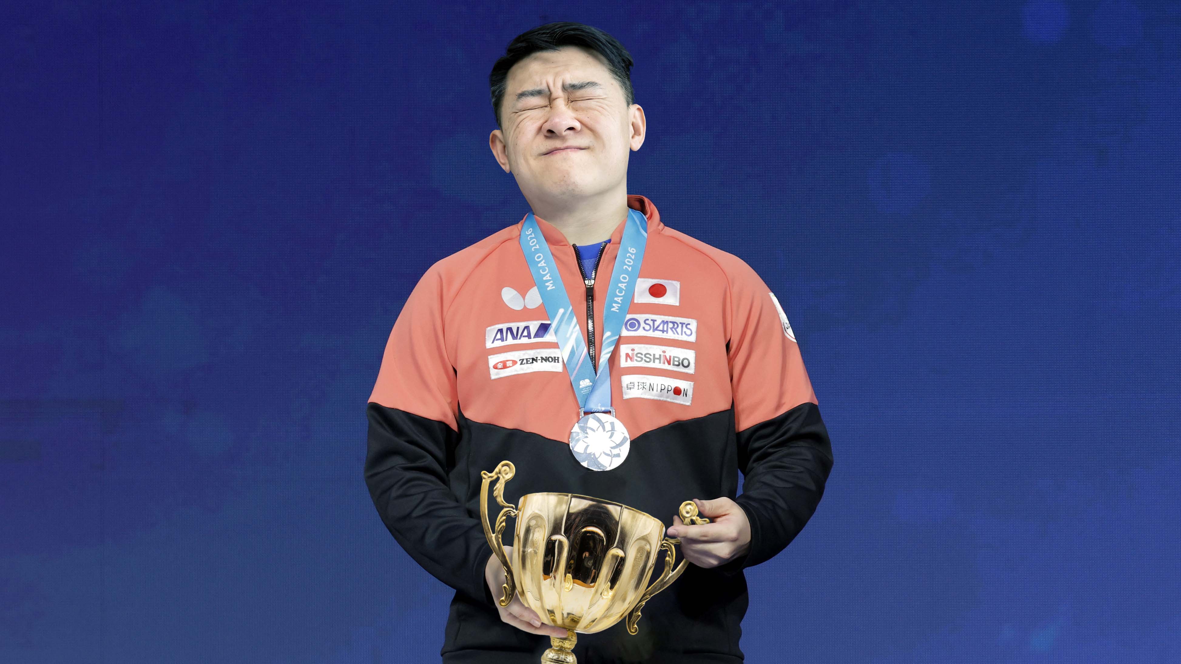 Table Tennis Champion Too Weak To Hoist Trophy Over Head