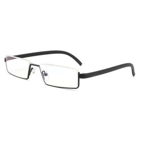 Daddy Cow Reading Glasses DC90 Stainless Steel Half Frame Anti-Reflective Unisex Women & Men