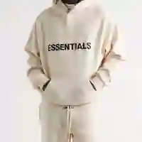pink essentials hoodie